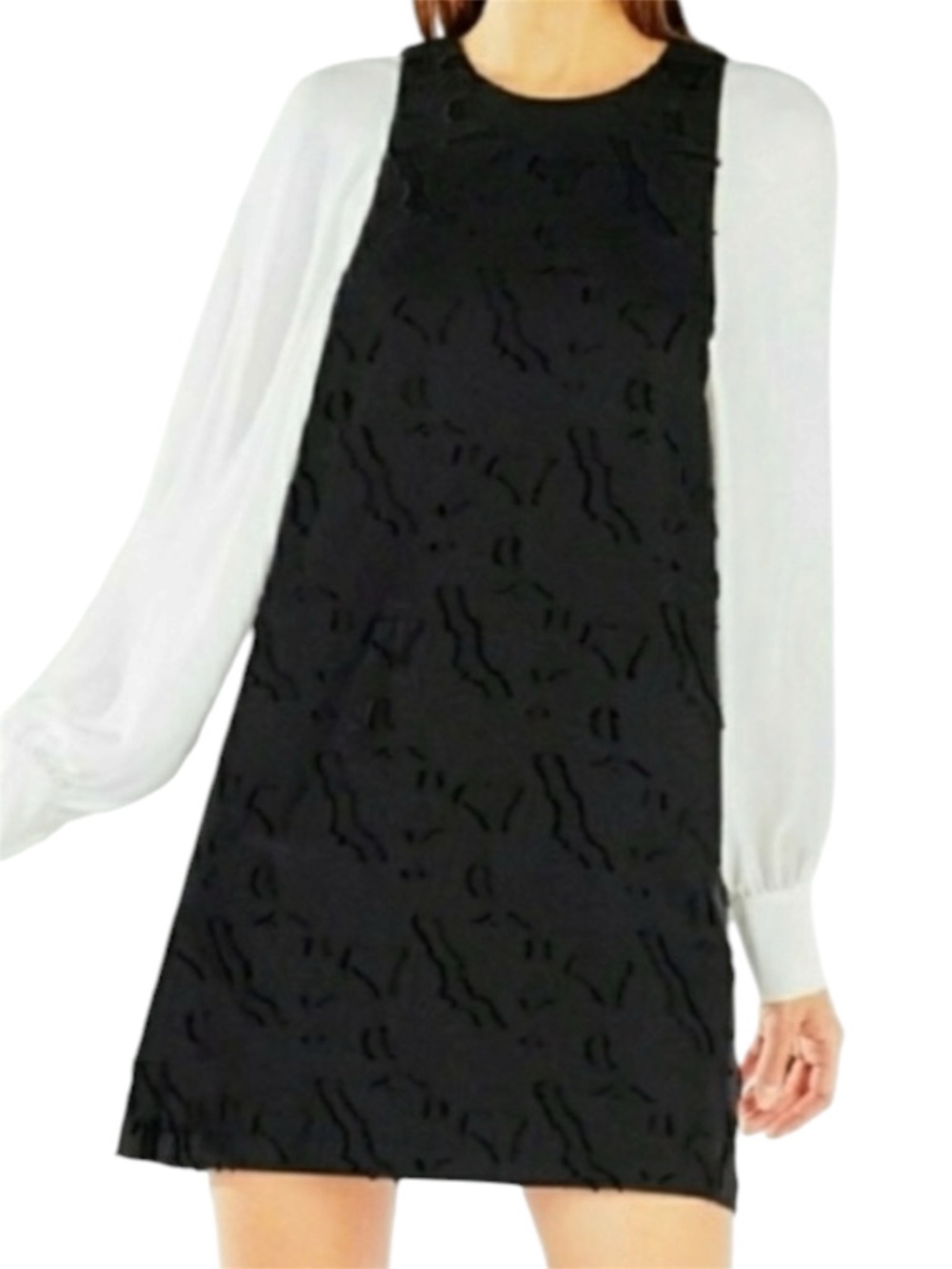 BCBG MAXAZRIA Shayna Dress Small Black White Balloon Wedding Quiet Luxury Classy